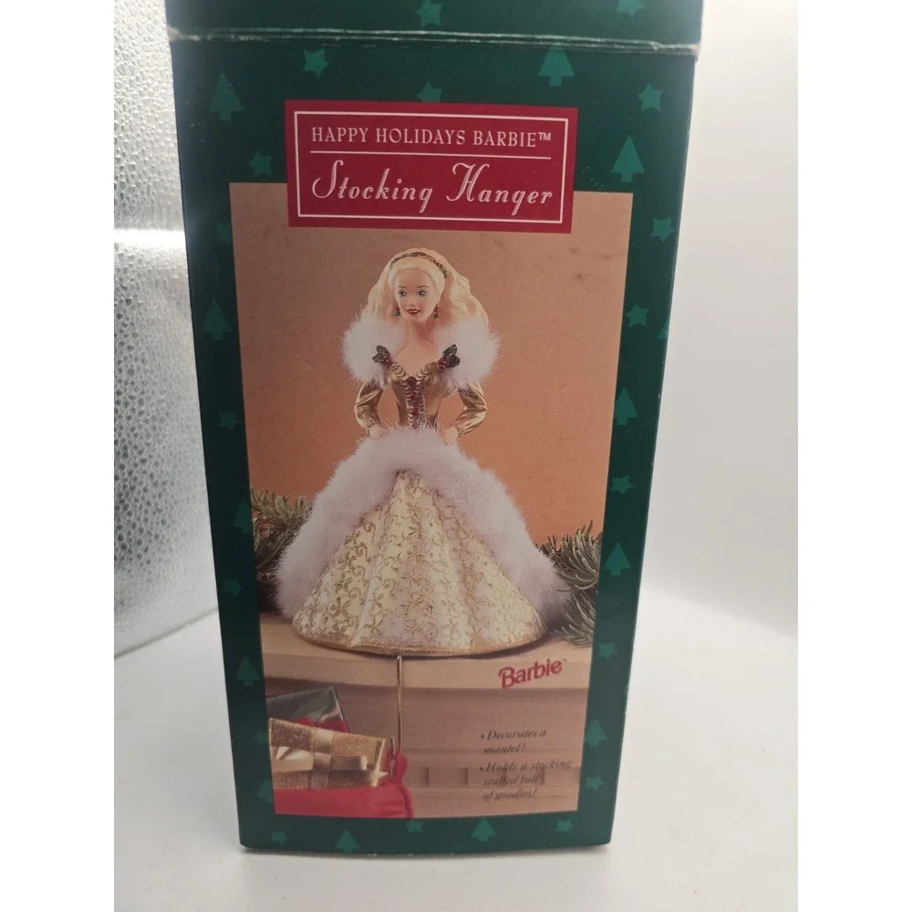 Hallmark Happy Holidays Barbie 1995 Stocking Hanger